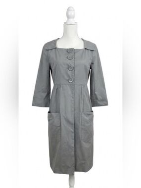 Hoss Intropia Women’s Knee Length Trench Coat LARGE Grey